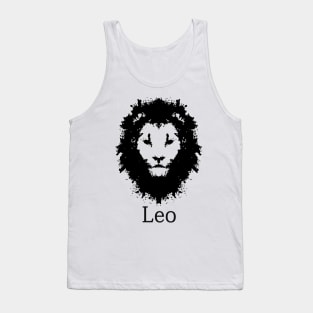 Leo Zodiac Sign Inkblot Tank Top